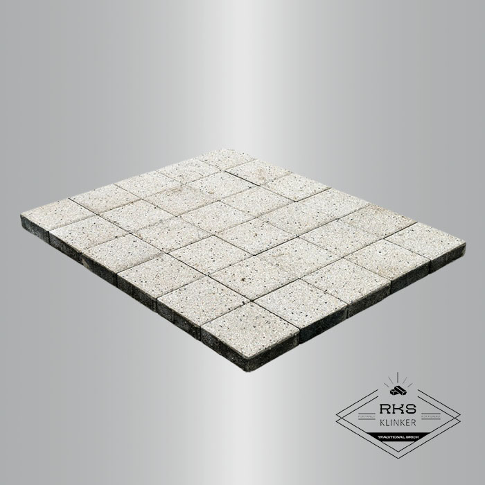 Тротуарная плитка BRAER, Лувр, Гранит на белом, 200х200х60 мм в Саратове